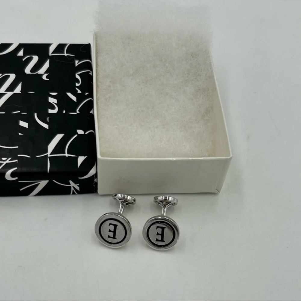 Men’s Saks, Fifth Avenue, E silver cufflinks